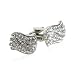 Clear Swarovski Crystal Wave Cufflinks with Platinum Overlay