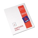 AVE01701 Collated Dividers, 1-25, Side Tab, 11x8-1/2, 25/Set, White
