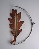Flamed Copper Thermometer- Oak Leaf