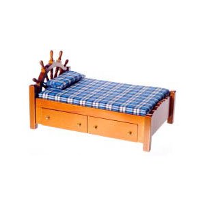Dollhouse furniture Bedroom Captains Bed
