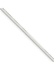 14k White 20in Gold 1.20mm Octagonal Snake Necklace Chain. Metal Wt- 5.36g