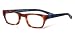 Lil' Pecker Reading Glasses by Eyebobs - Orange Tortoise with Denim Blue Temples