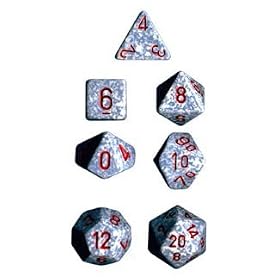 Polyhedral 7-Die Speckled Dice Set
