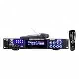 Pyle PWMA1003T 1000W Hybrid Pre Amplifier with AM/FM Tuner/USB/Dual Wireless Mic
