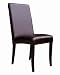 Set of 2 Parson Dining Chairs in Dark Brown Full Leather
