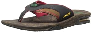 Reef Men's Fanning Sandal, Brown/Wood, 7 M US