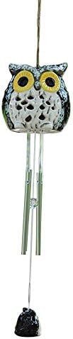 DEHUA Owl Wind Chime Outdoor 24in