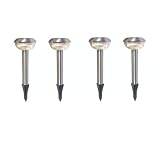 Super Bright Long Life Wireless Stainless Steel Garden Solar Light- E97 (4 Pcs)