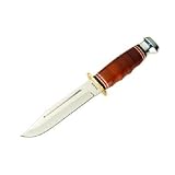 KA-BAR 2-1235-2 Marine Hunter, Stacked Leather Handle, Leather Sheath