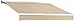 Awntech 18-Feet Destin LX with Hood Manual Retractable Acrylic Awning, 120-Inch Projection, Taupe Multi
