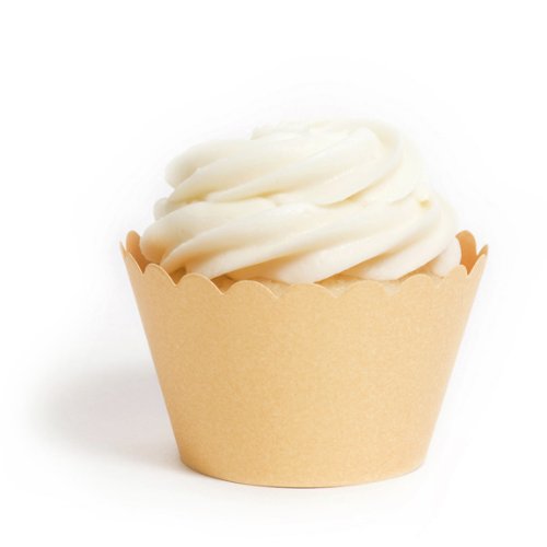 Dress My Cupcake Standard Shiny Gold Cupcake Wrappers, Set of 12