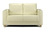 Kitchen & Housewares : Cream Oyster Faux Leather 2 Seater Sofa - FREE EXPRESS DELIVERY SERVICE