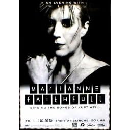MARIANNE FAITHFULL Singing The Songs of Kurt Weill 1995 Music Poster