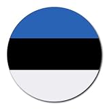 Estonia Flag Round Mouse Pad