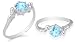 Round Cut Swiss Blue Topaz Ring Sterling Silver