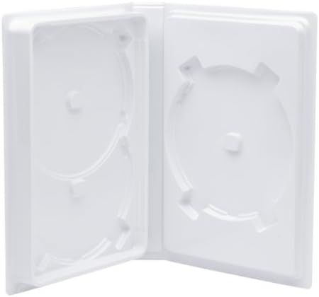 3 Disc Capacity CD/DVD White Vinyl Album Storage Case 50 Per Carton