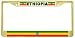 Ethiopia Flag Gold Tone Metal License Plate Frame Holder