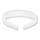 Plastic Headband White Craft - 25mm 1 inch (12)
