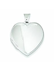 Genuine .925 Sterling Silver Plain 21mm 2-Frame Heart Locket 2.4 Grams. 100% Satisfaction Guaranteed.