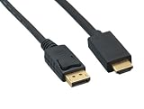 Tera Grand - DisplayPort Male to HDMI Male Cable with Audio support, 15 Ft.