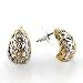 Two-Tone Plated Brass Earrings, Weight: 10.40gm