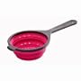 Chef'n COL-542CH Sleekstor Small Collapsible Scoop Colander, Cherry