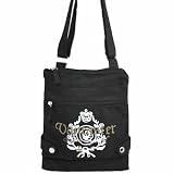 Black Vancaster Canvas Messenger Shoulder Bag