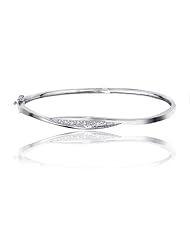 0.52ct Vs Diamond Accented Bangle 14k Gold