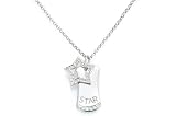 Sterling Silver Cubic Zirconia "Statements" Star Pendant by Crislu, 16"-18"