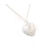 925 Silver CZ Set Unlock My Heart Pendant on 18 Chain