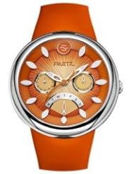 Philip Stein Womens F43S-TS-O Quartz Stainless Steel Orange Dial Watch