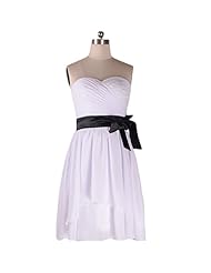 Strapless Chiffon Fitted  Dress With a Sash 