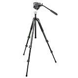 Manfrotto 701HDV,055XV Kit Includes View Aluminum Tripod with 701HDV Head (Black)
