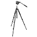 Manfrotto 701HDV,055XV Kit Includes View Aluminum Tripod with 701HDV Head (Black)