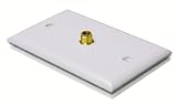 Philips SWV2023W/17 Single F-Type White Coaxial Wall Plate (White)