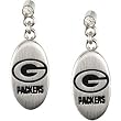 Stainless Steel Green Bay Packers Logo Dangle Earrings
