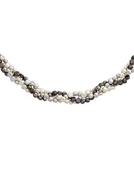 Black, White and Grey Cultured Pearl Multi Strand Necklace