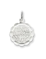 Sterling Silver Happy Anniversary Disc Charm QC2270A"
