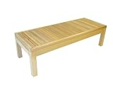 24 Inch x 63 Inch Western Red Cedar Rectangle Coffee Table with Exterior Stain - RCFNT600X1600PS