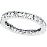 14K White Gold Channel Set Diamond Bridal Eternity Band Ring