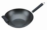 Typhoon Professional Metal Utensil Safe Non-Stick 14 Inch Wok, Gloss Black