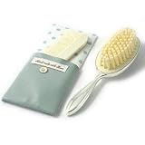 Trousseau Silver Plated Brush And Comb Set - Blue