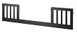Toddler Guard Rail for Hidden Hardware Cribs (For M4801, M4001, M5921) in Ebony Finish By Da Vinci Baby Furniture