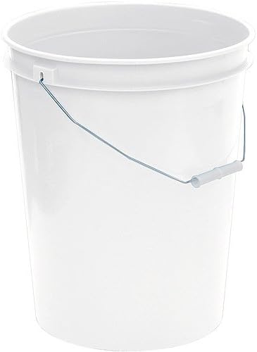 United Solutions 5-Gallon Plastic Utility Pail with Handle, White