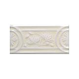 Adex USA Hampton Listello Flower 3 x 6 Bisque Ceramic Tile & Stone