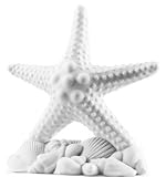 Pure White Beach Starfish Cake Topper