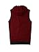 uxcell Men's Sleeveless Slim Fit Hoodie Vest Zipper Drawstring Gilet Jacket with Pockets 34 Burgundy