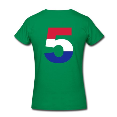 Spreadshirt Damen 5 – Netherlands Flag – T-Shirt, kelly green, XL