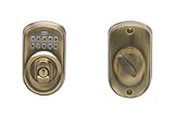 Schlage BE365 PLY 609 Plymouth Keypad Deadbolt, Antique Brass