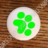 DOGS CANINE GREEN PAW PRINT DOG DRAWER PULLS KNOBS
